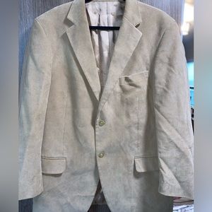 MENS LANDS END size 44R tan corduroy sports coat